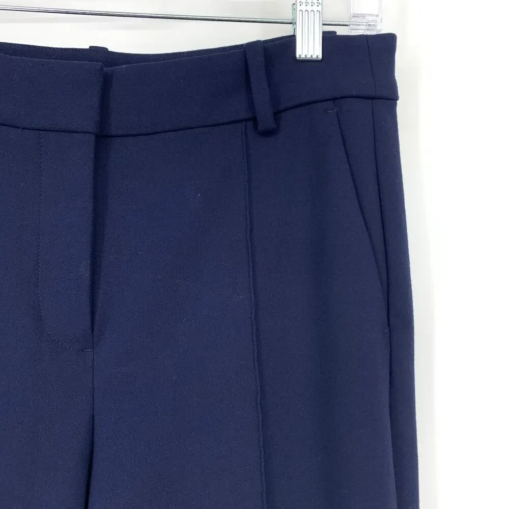 J.Crew Seamed Front Trouser Dress Pants Womens Size 6 Navy Blue